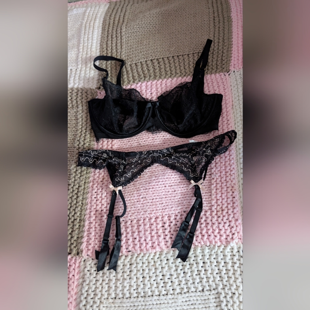 FINAL CCO DROP🔥 VICTORIA SECRET Elegant Black Lace Lingerie Set